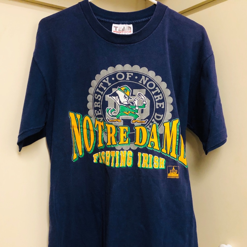 Vintage 1992 Notre Dame Fighting Irish Team Edition Apparel Large Tee OG unisex